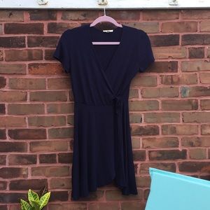 Rolla Coster navy faux wrap dress size M